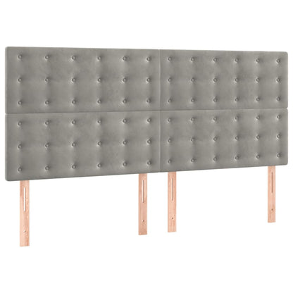 Giroletto senza Materasso Grigio Chiaro 160x200 cm Velluto | homemem39