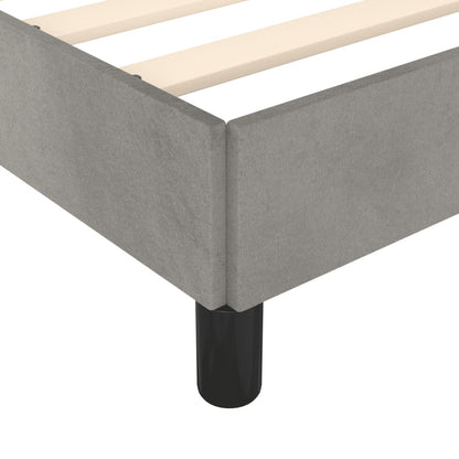 Giroletto senza Materasso Grigio Chiaro 160x200 cm Velluto | homemem39