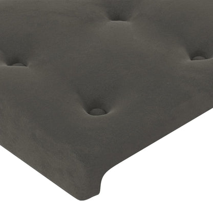 Giroletto senza Materasso Grigio Scuro 160x200 cm Velluto | homemem39