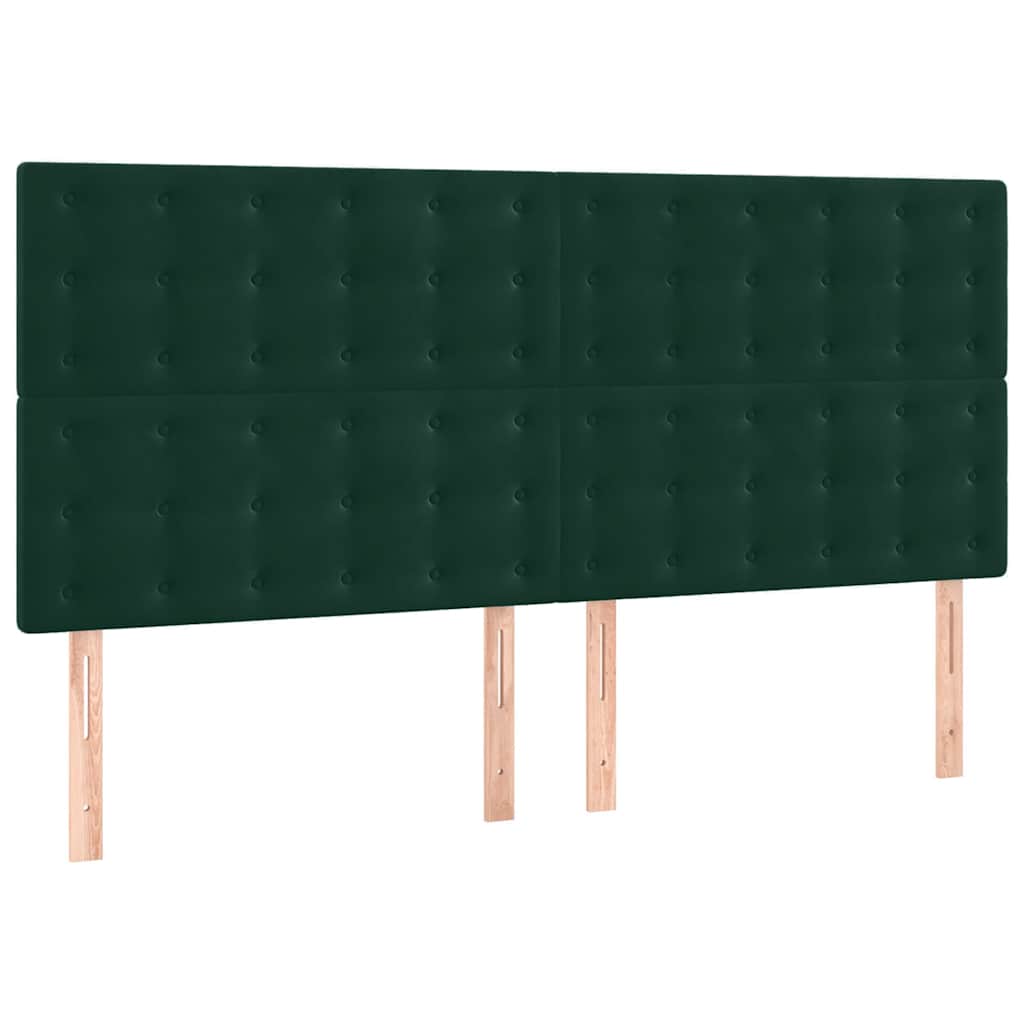 Giroletto senza Materasso Verde Scuro 160x200 cm in Velluto