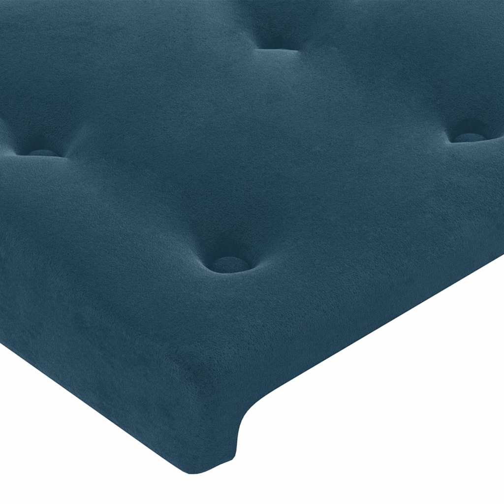 Giroletto senza Materasso Blu Scuro 160x200 cm in Velluto