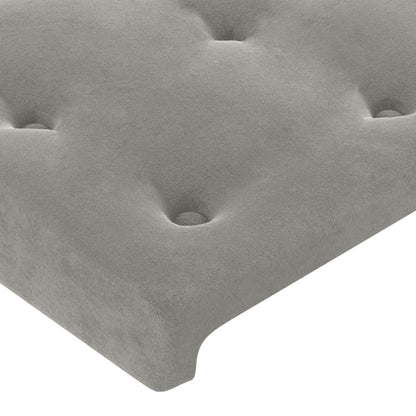 Giroletto con Testiera Grigio Chiaro 180x200 cm in Velluto | homemem39