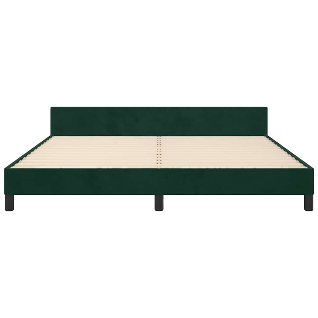 Giroletto con Testiera Verde Scuro 180x200 cm in Velluto | homemem39