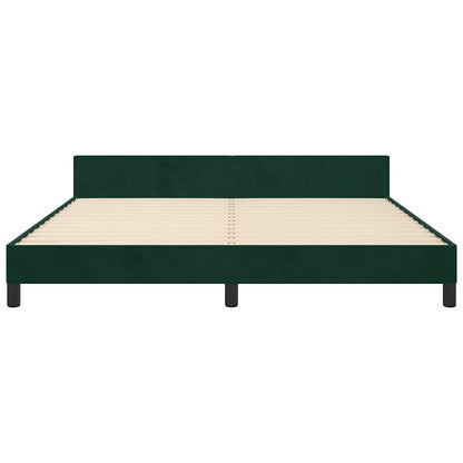Giroletto con Testiera Verde Scuro 180x200 cm in Velluto | homemem39