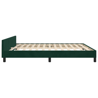 Giroletto con Testiera Verde Scuro 180x200 cm in Velluto | homemem39