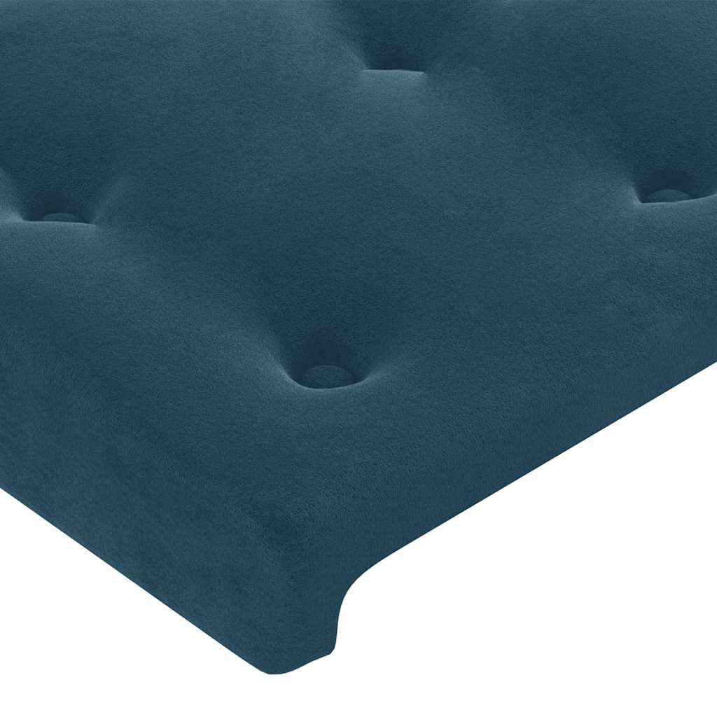 Giroletto con Testiera Blu Scuro 180x200 cm in Velluto | homemem39