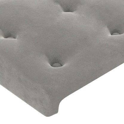 Giroletto senza Materasso Grigio Chiaro 200x200 cm Velluto | homemem39