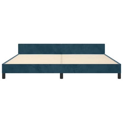 Giroletto senza Materasso Blu Scuro 200x200 cm in Velluto | homemem39