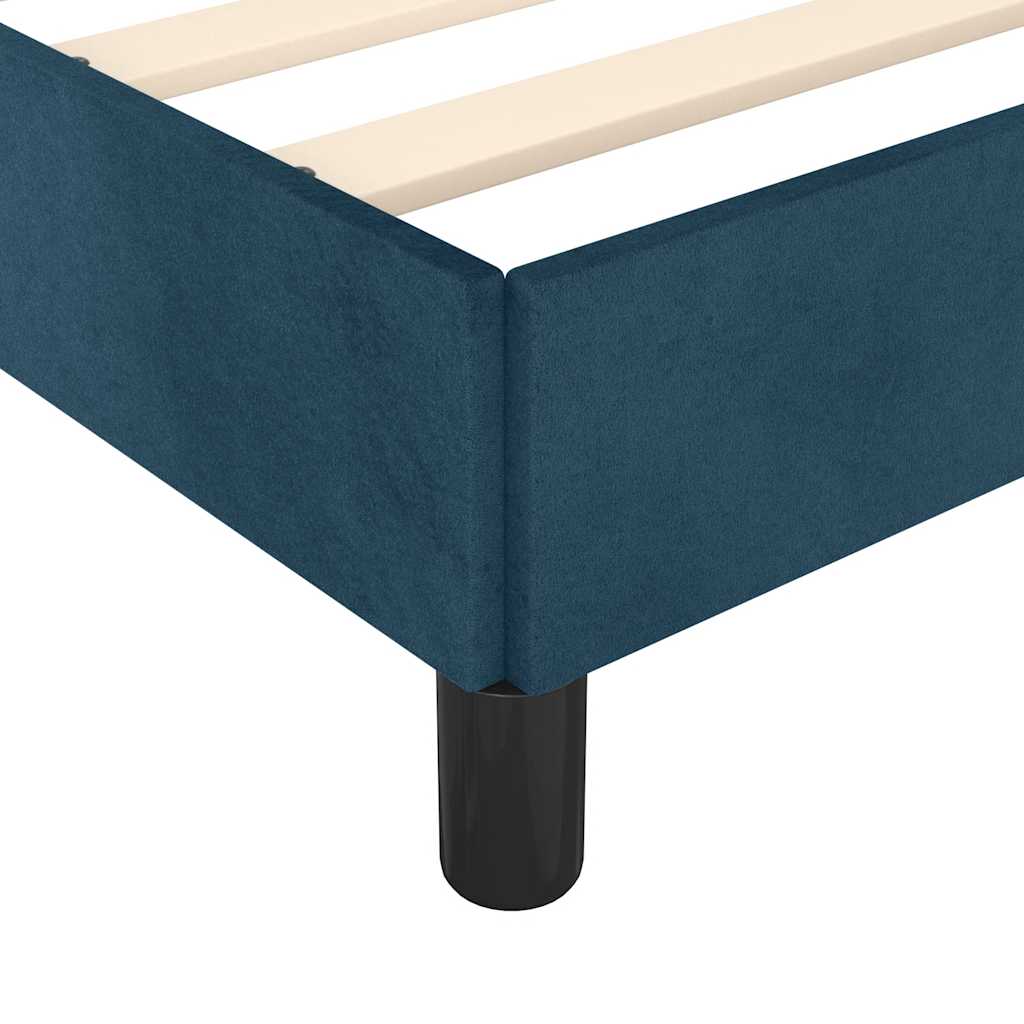 Giroletto senza Materasso Blu Scuro 200x200 cm in Velluto | homemem39