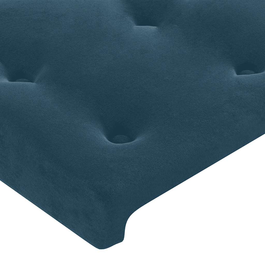 Giroletto senza Materasso Blu Scuro 200x200 cm in Velluto | homemem39