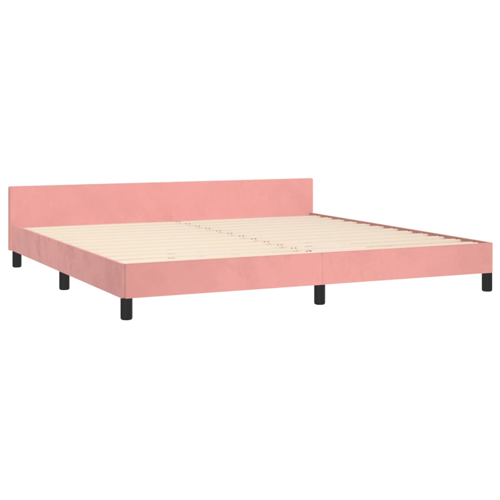 Giroletto con Testiera Rosa 200x200 cm in Velluto | homemem39