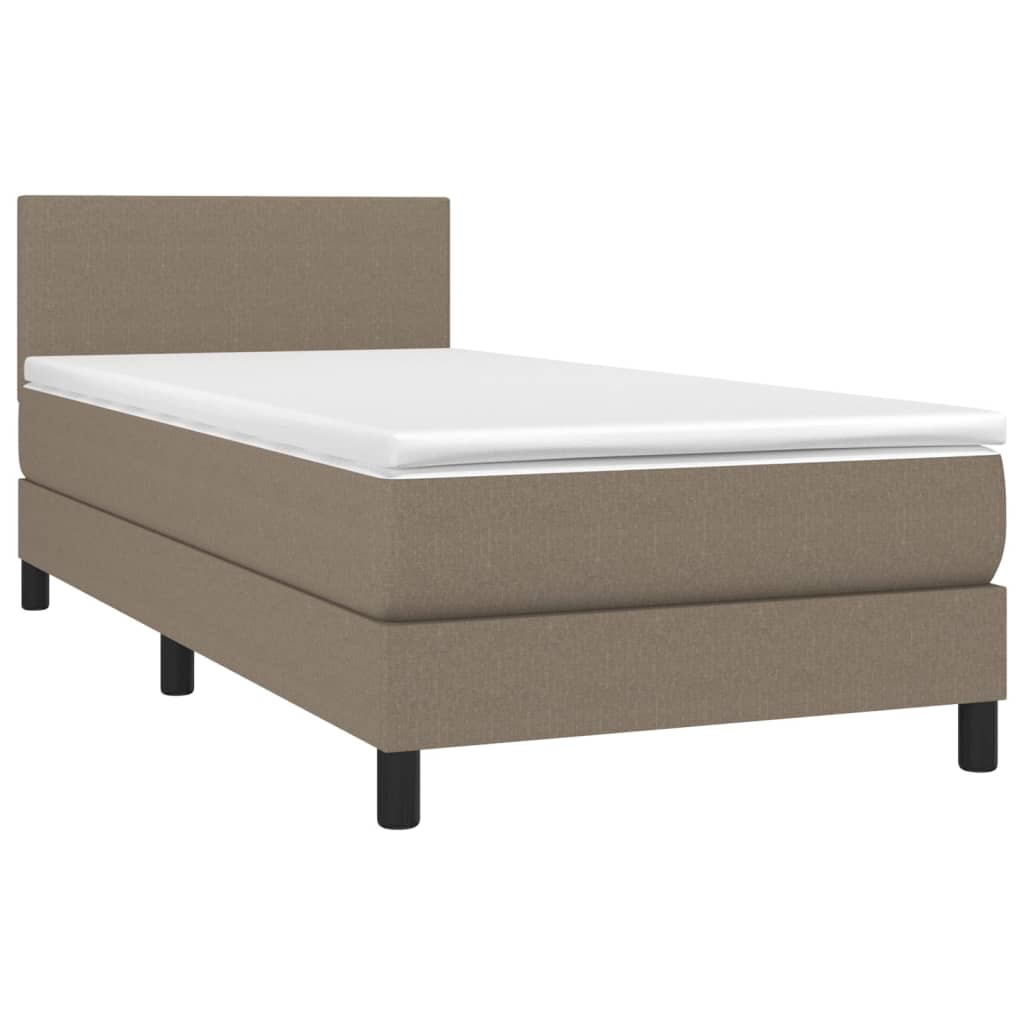 Giroletto a Molle con Materasso Tortora 90x190 cm in Tessuto | homemem39