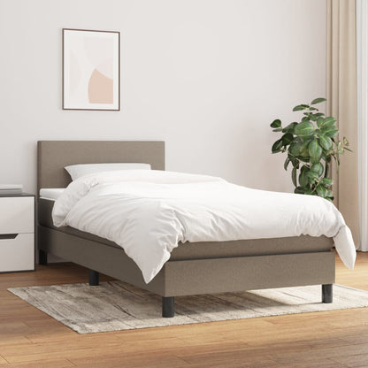 Giroletto a Molle con Materasso Tortora 90x190 cm in Tessuto | homemem39