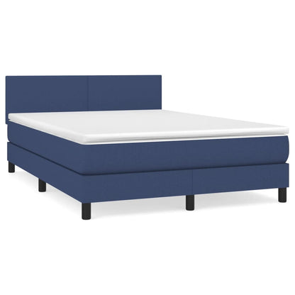 Giroletto a Molle con Materasso Blu 140x200 cm in Tessuto | homemem39