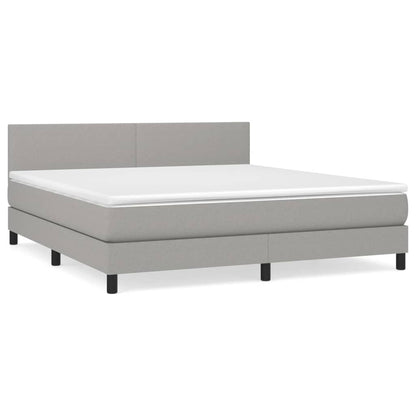 Giroletto a Molle con Materasso Grigio Chiaro160x200 cm Tessuto | homemem39