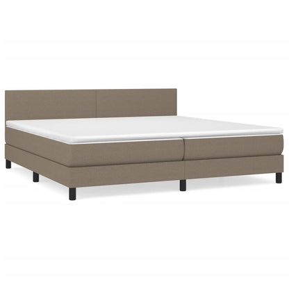 Giroletto a Molle con Materasso Tortora 200x200 cm in Tessuto | homemem39