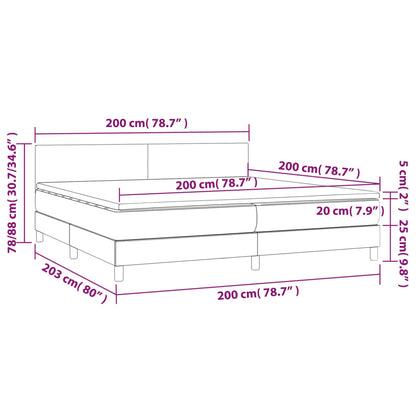 Giroletto a Molle con Materasso Blu 200x200 cm in Tessuto - homemem39