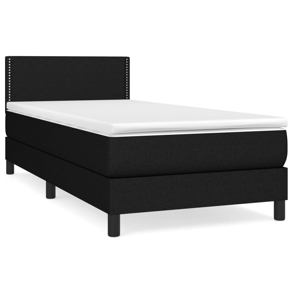 Giroletto a Molle con Materasso Nero 80x200 cm inTessuto | homemem39