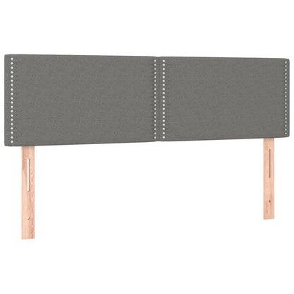 Giroletto a Molle con Materasso Grigio Scuro 140x200cm Tessuto | homemem39