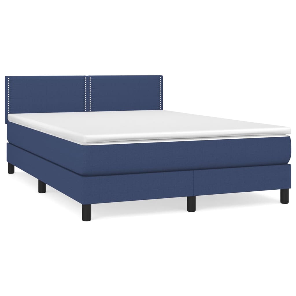 Giroletto a Molle con Materasso Blu 140x200 cm in Tessuto | homemem39