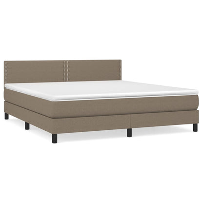 Giroletto a Molle con Materasso Tortora 180x200 cm in Tessuto | homemem39