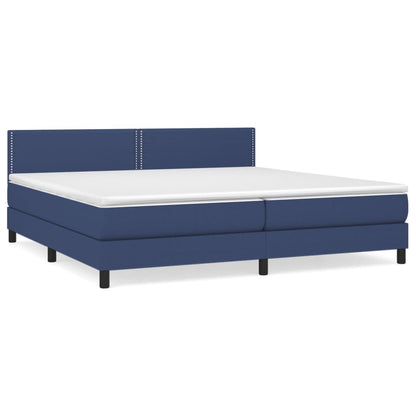Giroletto a Molle con Materasso Blu 200x200 cm in Tessuto | homemem39