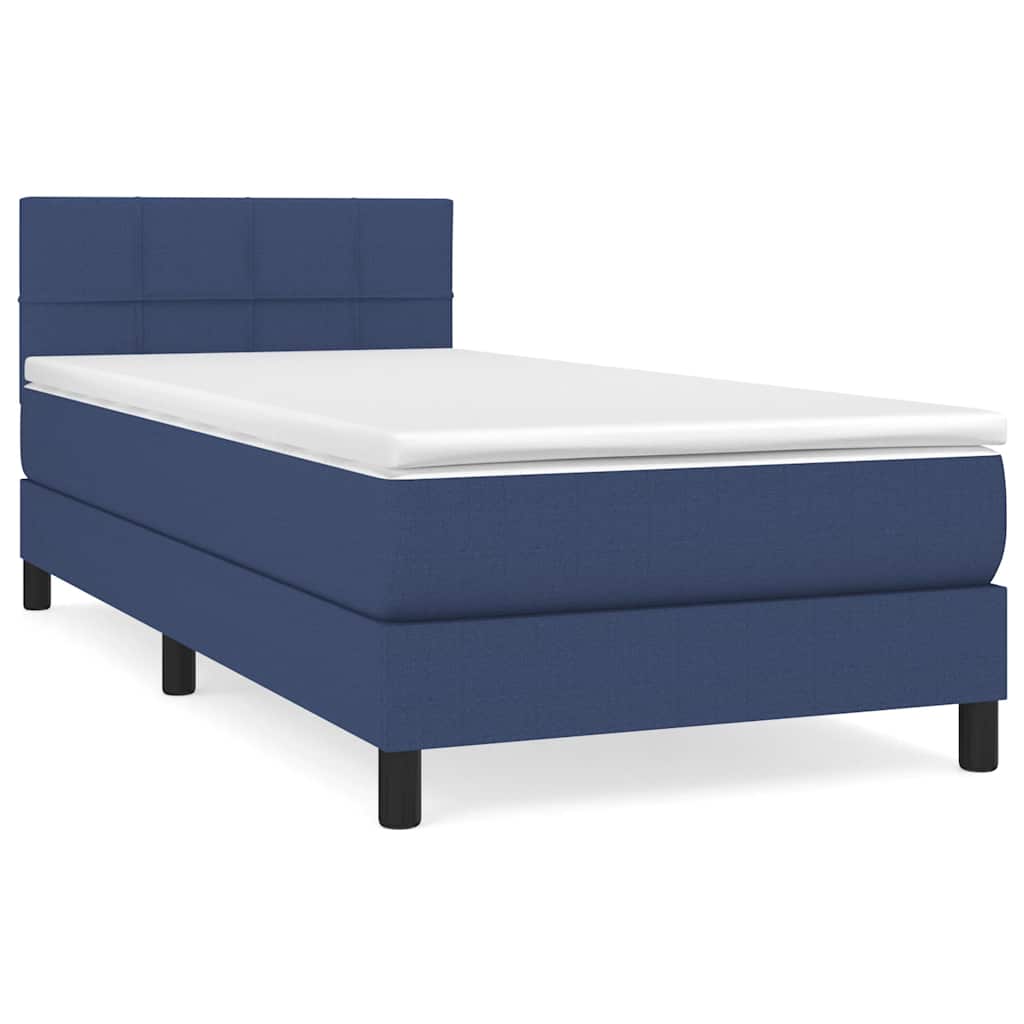 Giroletto a Molle con Materasso Blu 80x200 cm inTessuto | homemem39