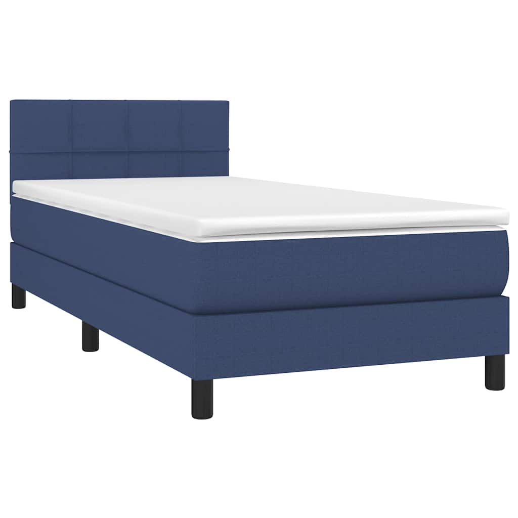 Giroletto a Molle con Materasso Blu 90x190 cm in Tessuto | homemem39