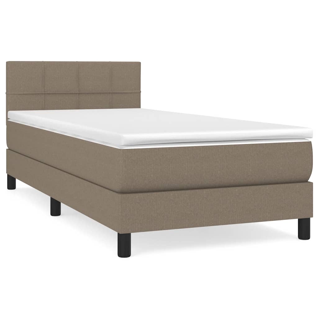 Giroletto a Molle con Materasso Tortora 100x200 cm in Tessuto | homemem39
