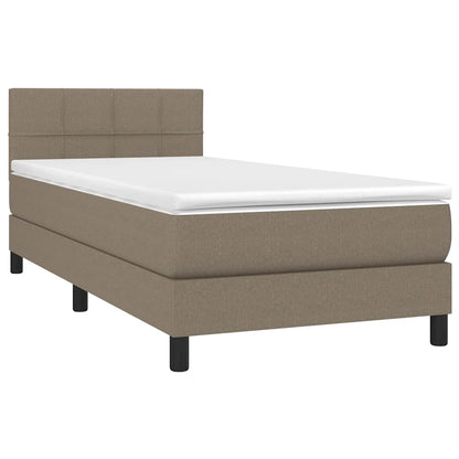 Giroletto a Molle con Materasso Tortora 100x200 cm in Tessuto | homemem39