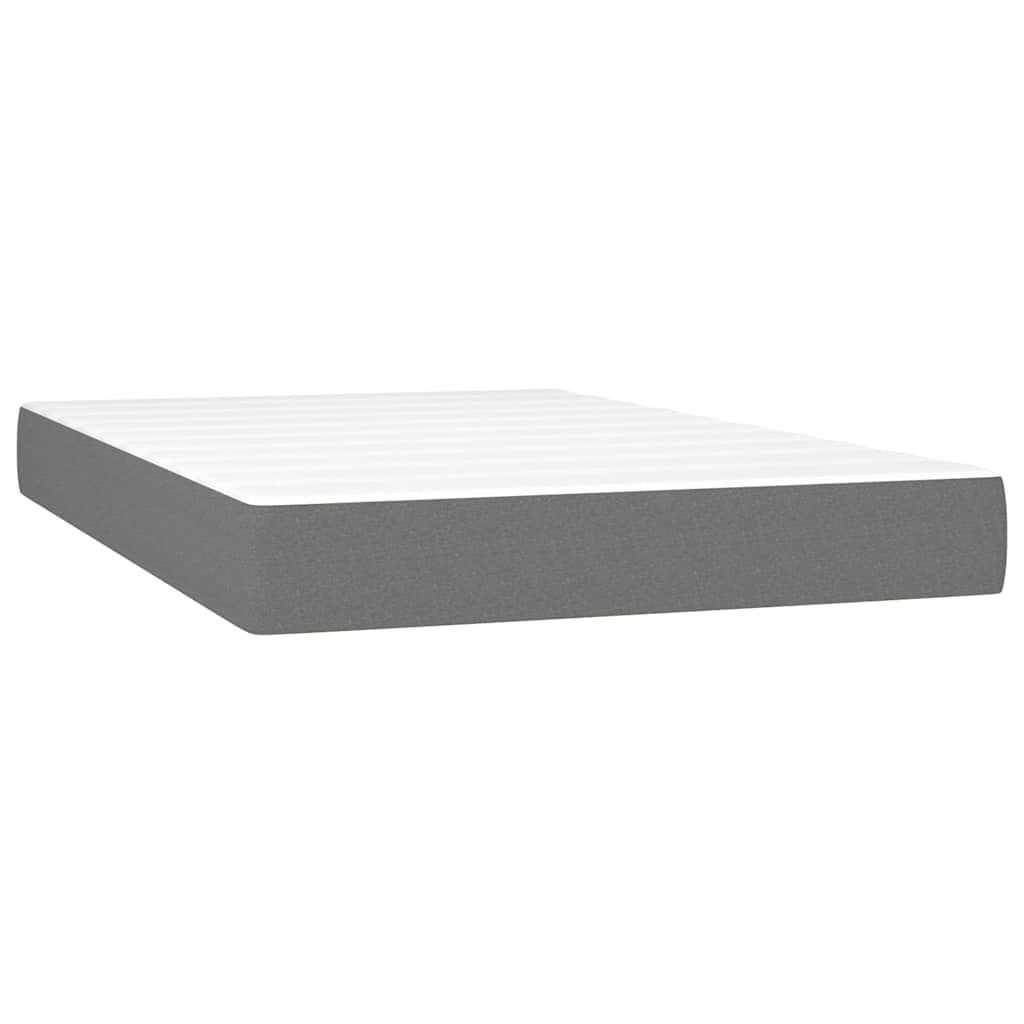 Giroletto a Molle con Materasso Grigio Scuro 120x200 cm Tessuto | homemem39