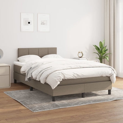 Giroletto a Molle con Materasso Tortora 120x200 cm in Tessuto | homemem39