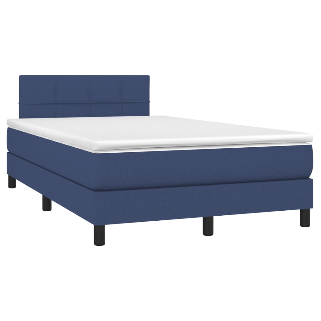 Giroletto a Molle con Materasso Blu 120x200 cm in Tessuto | homemem39