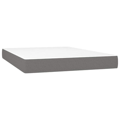 Giroletto a Molle con Materasso Grigio Scuro 140x190 cm Tessuto | homemem39
