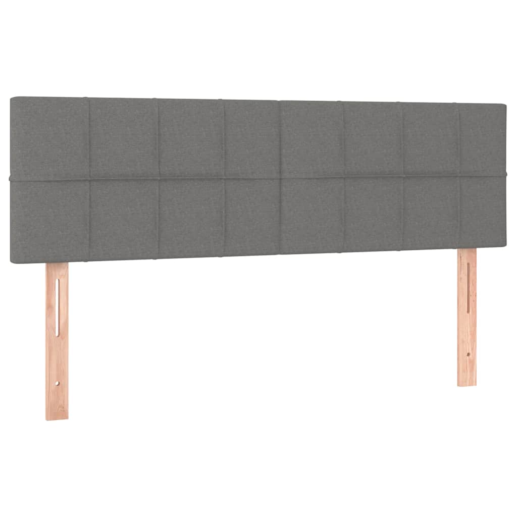 Giroletto a Molle con Materasso Grigio Scuro 140x190 cm Tessuto | homemem39