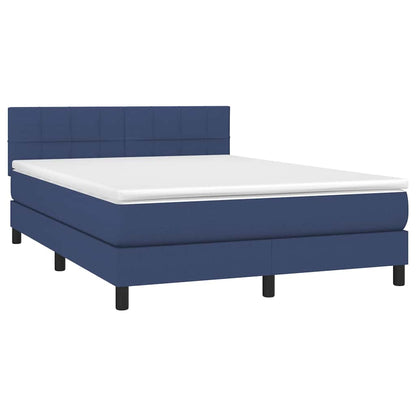 Giroletto a Molle con Materasso Blu 140x200 cm in Tessuto | homemem39
