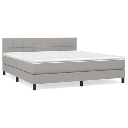 Giroletto a Molle con Materasso Grigio Chiaro160x200 cm Tessuto | homemem39