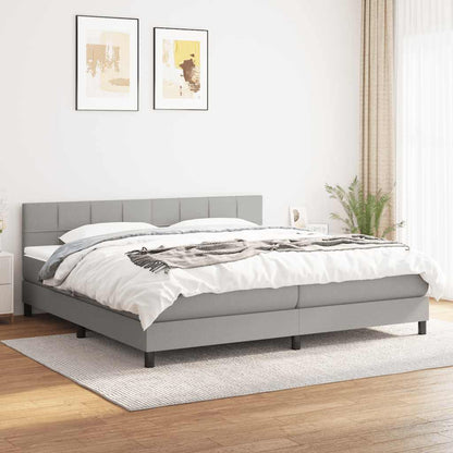 Giroletto a Molle con Materasso Grigio Chiaro160x200 cm Tessuto | homemem39