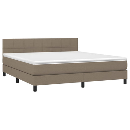 Giroletto a Molle con Materasso Tortora 160x200 cm in Tessuto | homemem39
