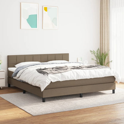 Giroletto a Molle con Materasso Tortora 160x200 cm in Tessuto | homemem39