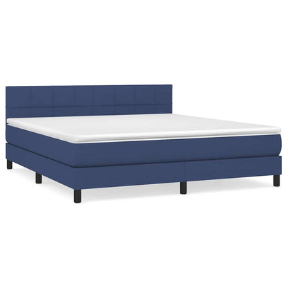 Giroletto a Molle con Materasso Blu 160x200 cm in Tessuto | homemem39