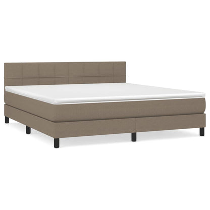 Giroletto a Molle con Materasso Tortora 180x200 cm in Tessuto | homemem39