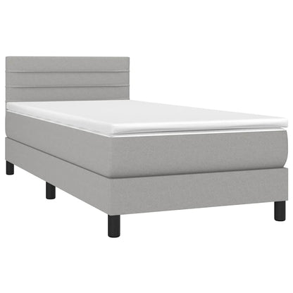 Giroletto a Molle con Materasso Grigio Chiaro 80x200 cm Tessuto | homemem39
