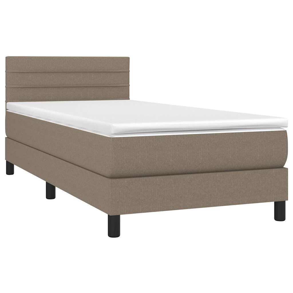 Giroletto a Molle con Materasso Tortora 100x200 cm in Tessuto | homemem39