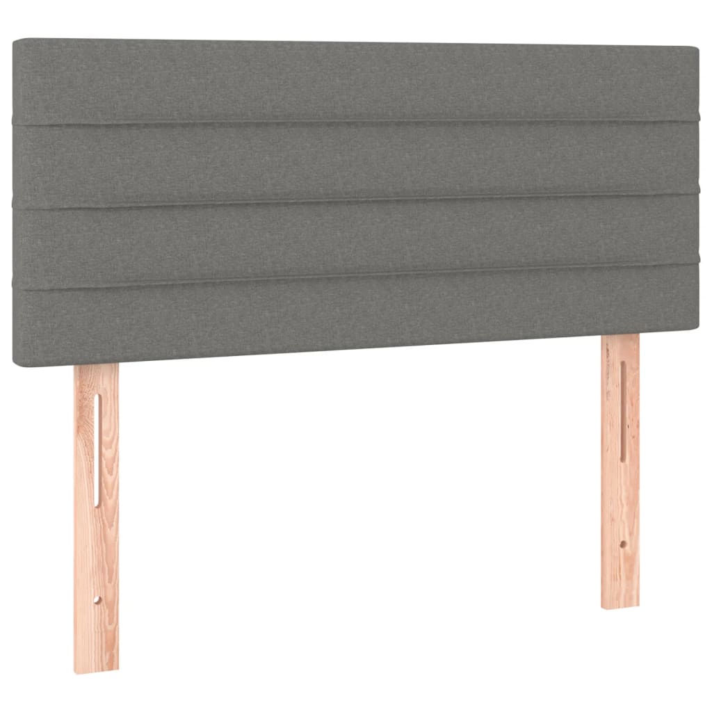 Giroletto a Molle con Materasso Grigio Scuro 120x200 cm Tessuto