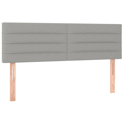 Giroletto a Molle con Materasso Grigio Chiaro 140x190cm Tessuto | homemem39