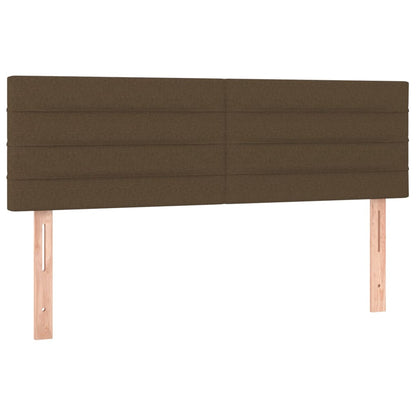 Giroletto a Molle con Materasso Marrone Scuro 140x190cm Tessuto | homemem39