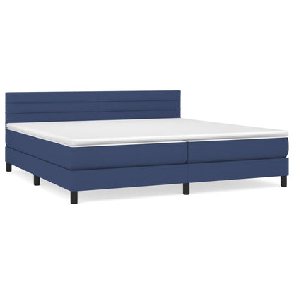Giroletto a Molle con Materasso Blu 200x200 cm in Tessuto | homemem39