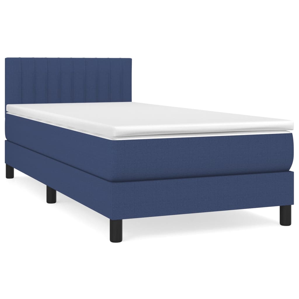 Giroletto a Molle con Materasso Blu 80x200 cm inTessuto | homemem39
