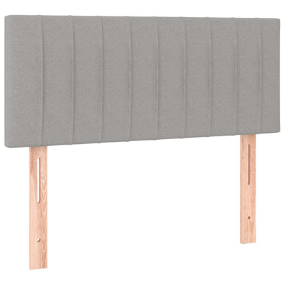 Giroletto a Molle con Materasso Grigio Chiaro 90x190 cm Tessuto